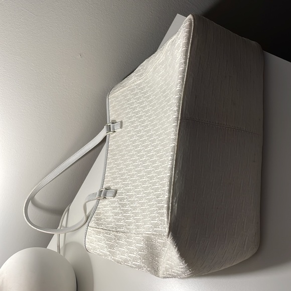 Authentic Vintage 2000’s Christian Dior White Canvas Trotter Tote - Picture 6 of 9